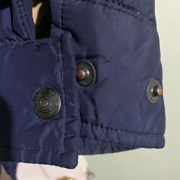 Vintage Men's Ralph Lauren Polo Sport Navy/Tan Jacket Puffer Coat - Men Small - Picture 14 of 14